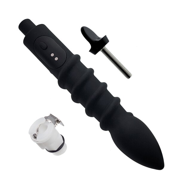 LuvPump Rosebud Smart Vibrating Pump Anal Schwarz 17,5 cm ⌀ 5,7 cm