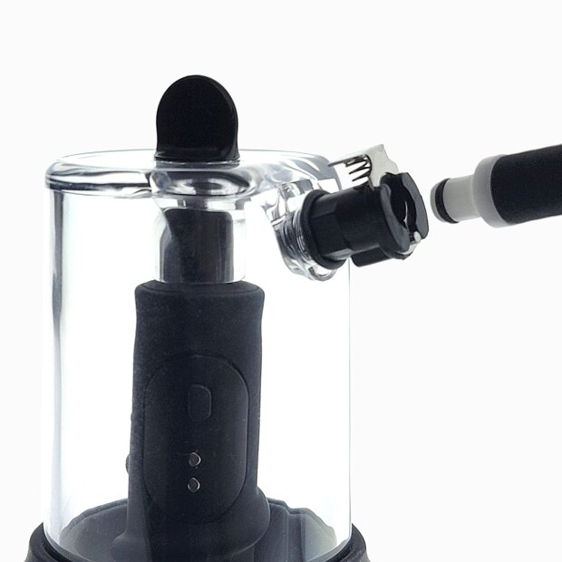 LuvPump Rosebud Smart Vibrating Pump Anal Schwarz 17,5 cm ⌀ 5,7 cm