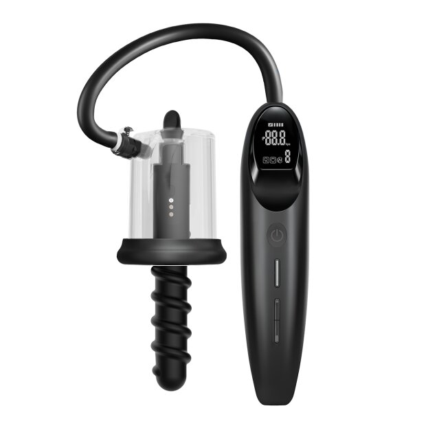 LuvPump Rosebud Smart Vibrating Pump Anal Schwarz 17,5 cm ⌀ 5,7 cm