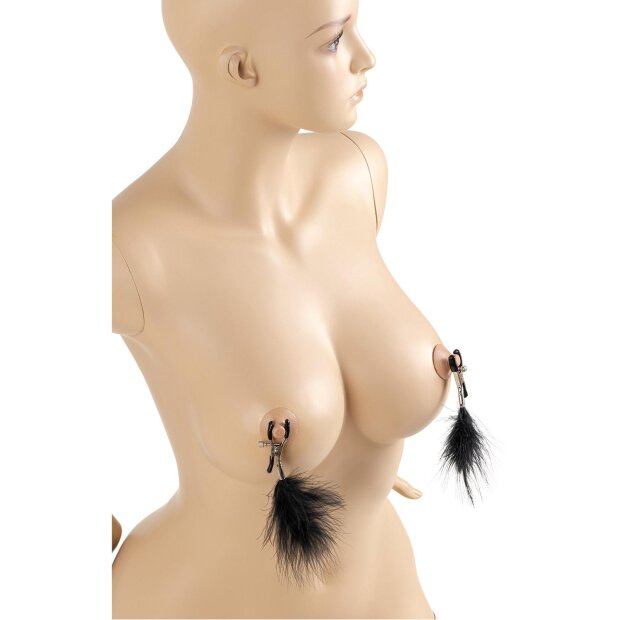 Virgite Nipple Clamps Model 38 Black Silver 2 Pieces