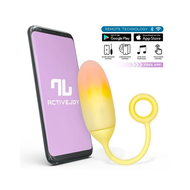 IY Vibrating Egg with App Yellow/Orange 19,5 cm