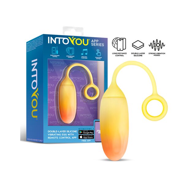 IY Vibrating Egg with App Yellow/Orange 19,5 cm
