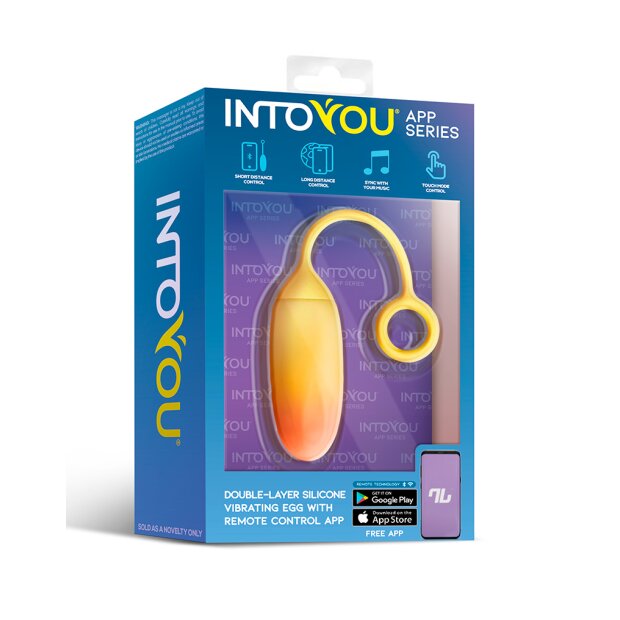 IY Vibrating Egg with App Yellow/Orange 19,5 cm