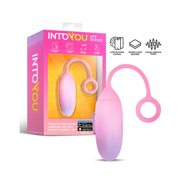 IY Vibrating Egg with App Pink/Blue 19,5 cm
