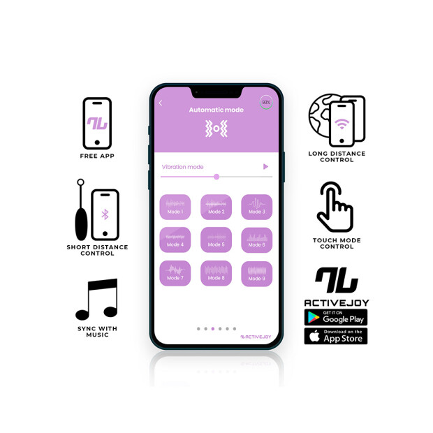 IY Vibrating Egg with App Pink/Blue 19,5 cm