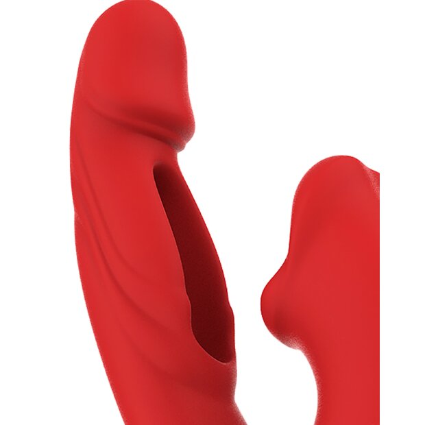 IY Mouty Vibromasseur Rabbit avec Commande par Application Rouge 17,2 cm