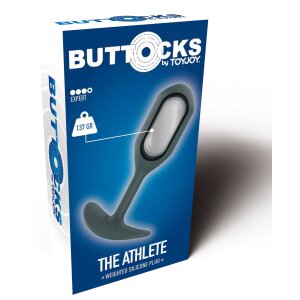 ToyJoy Buttocks The Athlete Weighted Plug Grey