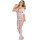 SUBBLIME Fishnet Crotchless Bodystocking With White Roses Pattern One Size