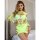 SUBBLIME Green Long Sleeve Elastic Fishnet Bodystocking One Size