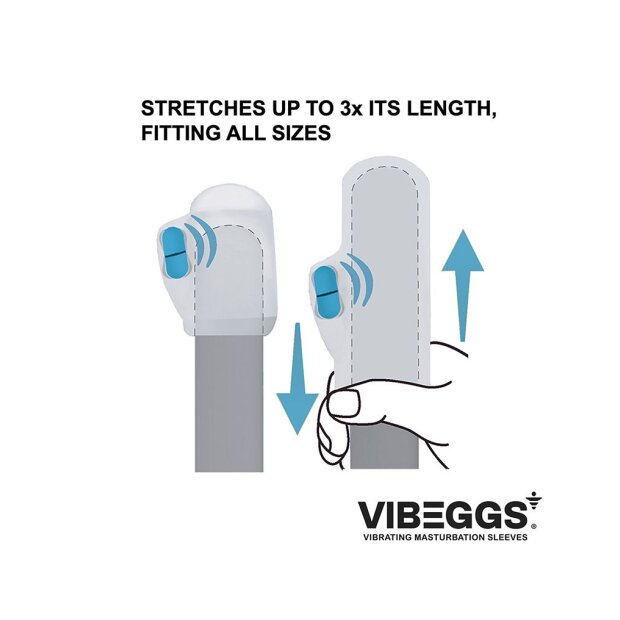 VIBEGGS - Twisty Tongues - Vibrating Masturbation Sleeve - White