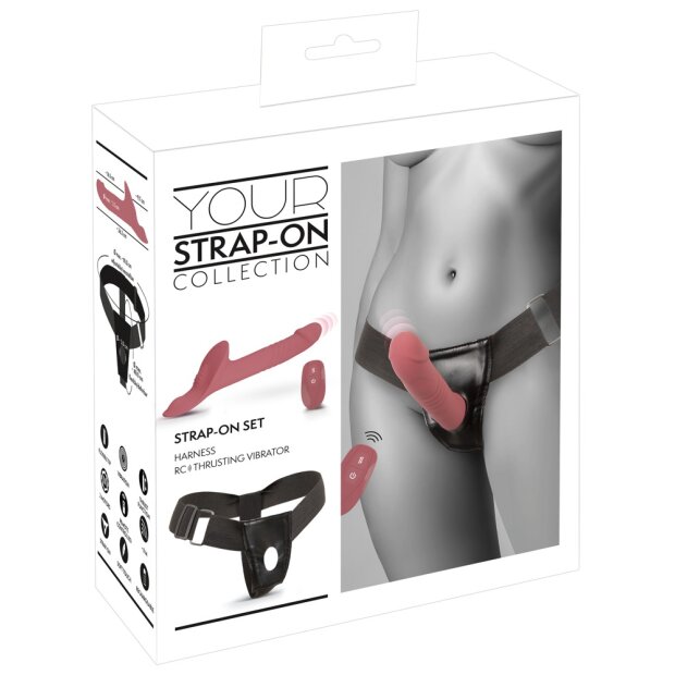 You2Toys Strap-On Vibrator Pink 26,2 cm
