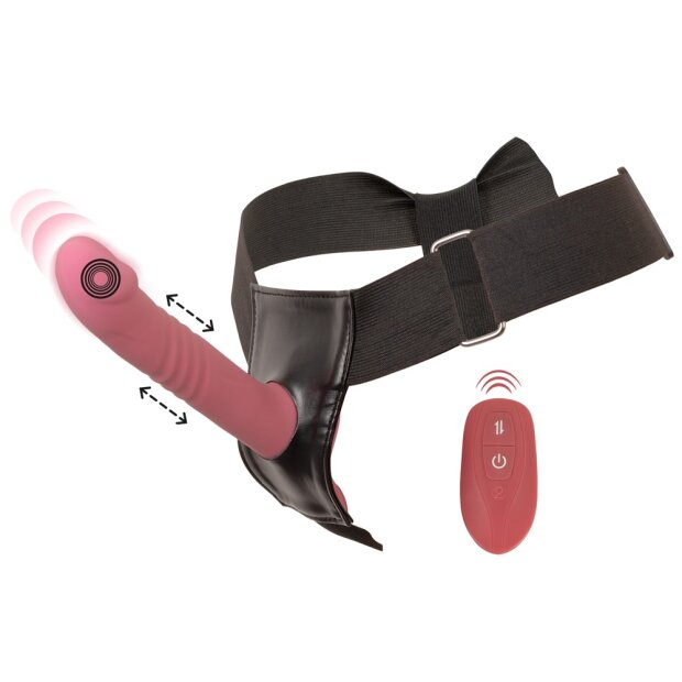 You2Toys Strap-On Vibrator Pink 26,2 cm
