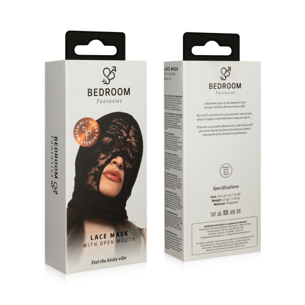 Bedroom Fantasies Lace BDSM Mask Black