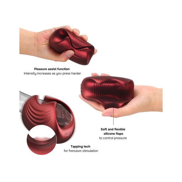 Manwam Wiederaufladbarer Masturbator 5 Funktionen Rot