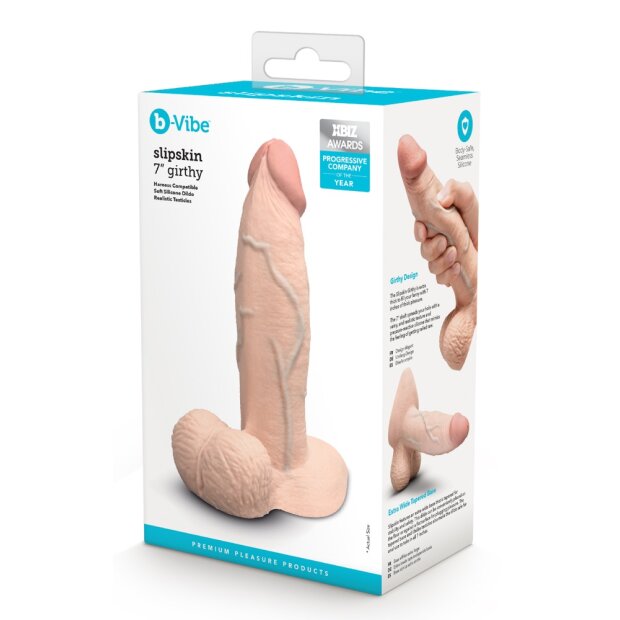 b-Vibe Slipskin 7" Girthy Cream 17,8 cm