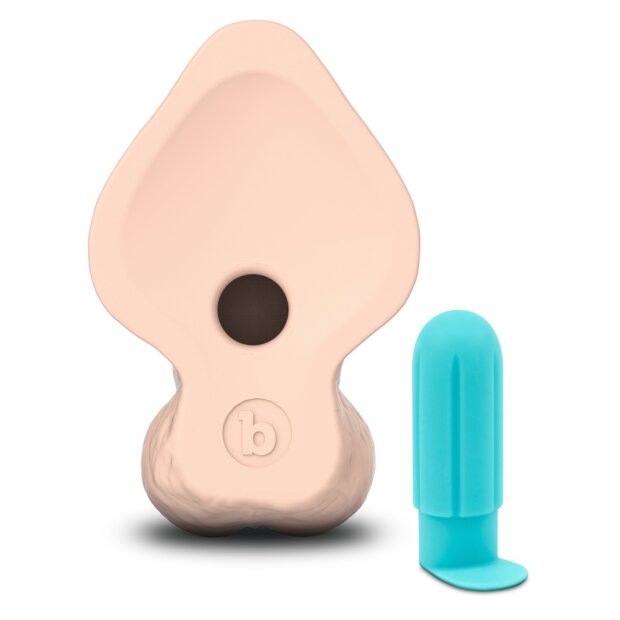 B-Vibe Slipskin Curved Cream Dildo Beige 22,3 cm