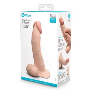 B-Vibe Slipskin Curved Cream Dildo Beige 22,3 cm