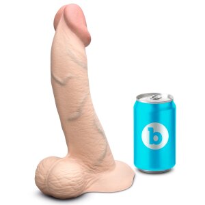 B-Vibe Slipskin Curved Cream Dildo Beige 25 cm ⌀ 5,6 cm