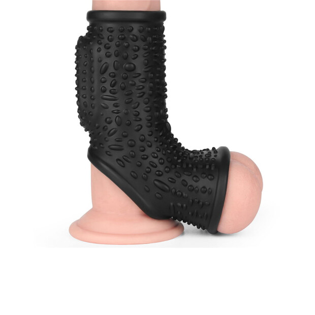 Love Toy Vibrierende Penis- und Hodenhülle Schwarz