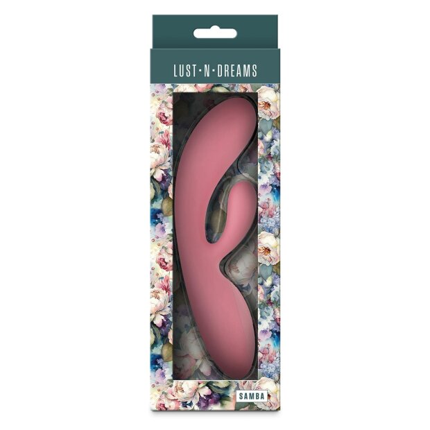 NS Novelties Lust-n-Dreams Samba Rabbit Vibrator Pink 19.4 cm