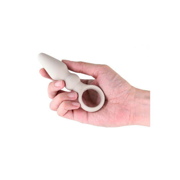 NS Novelties Lust-N-Dreams Bossa Analplug mit Vibration Weiß Ø 3 cm