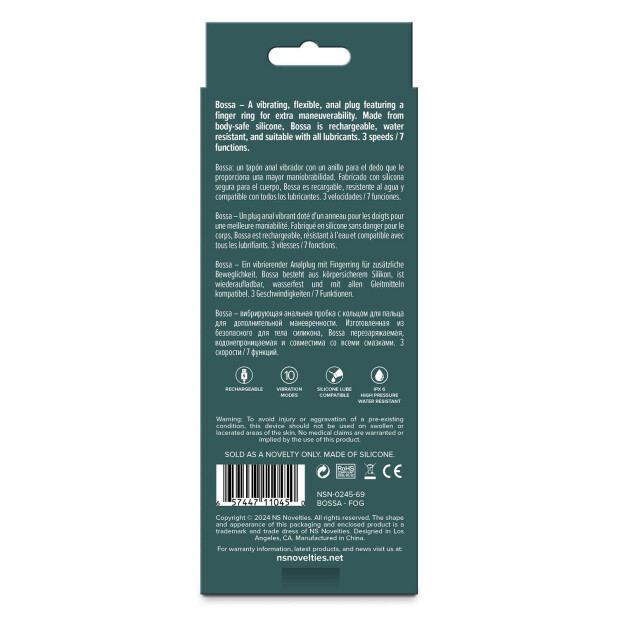 NS Novelties Lust-N-Dreams Bossa Analplug mit Vibration Weiß Ø 3 cm