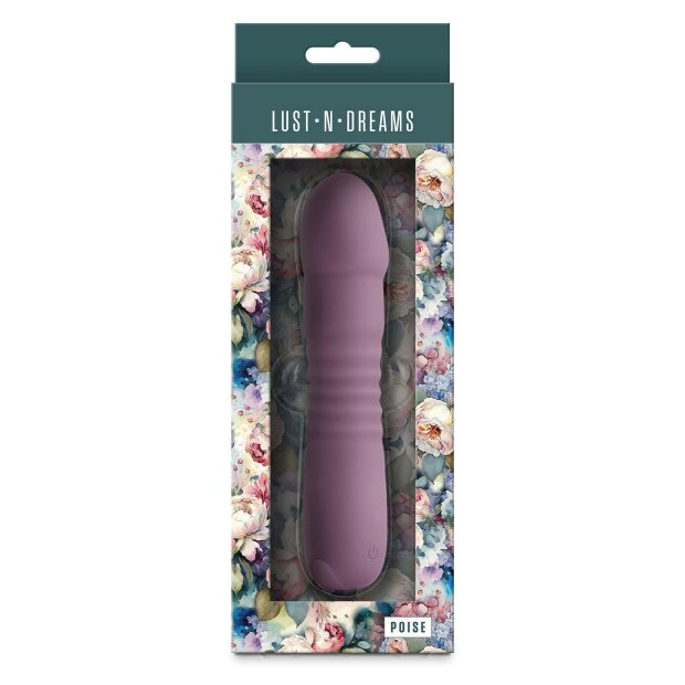 NS Novelties Lust-n-Dreams Poise Thrusting Vibrator Purple 17.3 cm