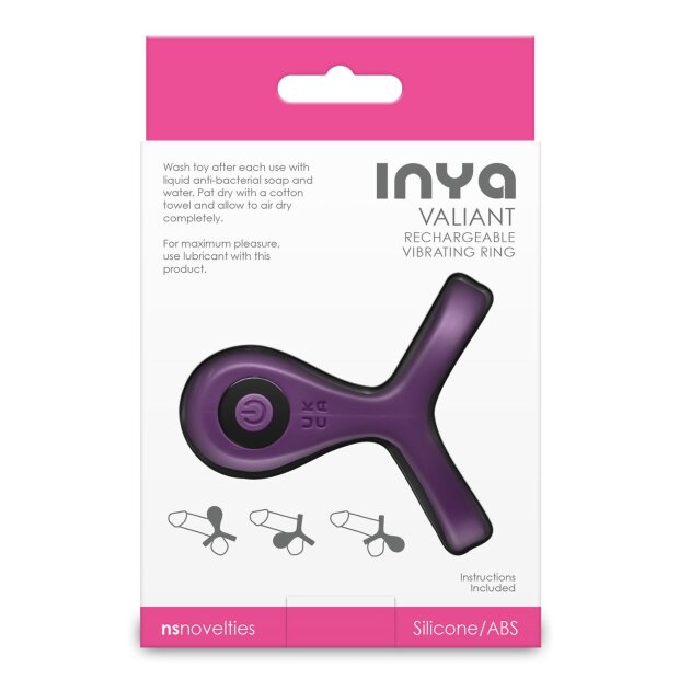 NS Novelties Inya  Vibrierender Penisring mit Hodenring Lila Ø 6,5 cm