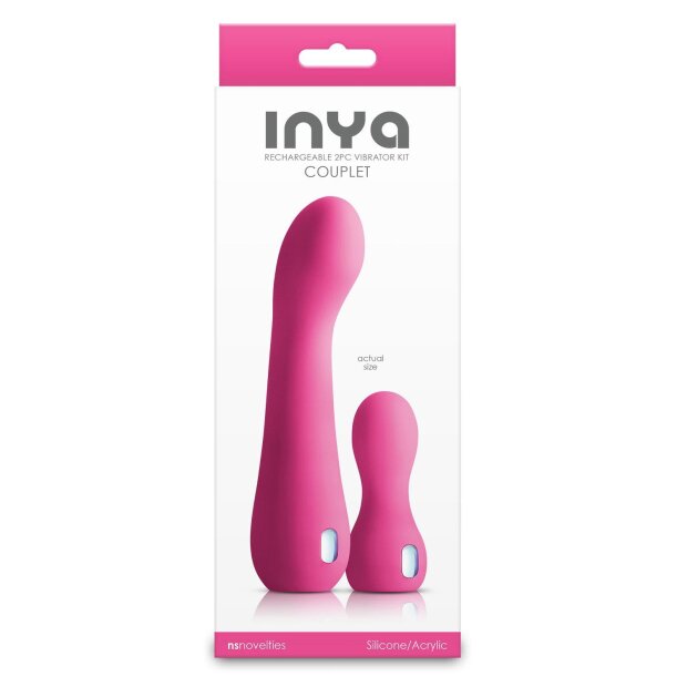 NS Novelties Inya Couplet 2-teiliges Vibrator Set Pink 15,2 cm Ø 3,9 cm