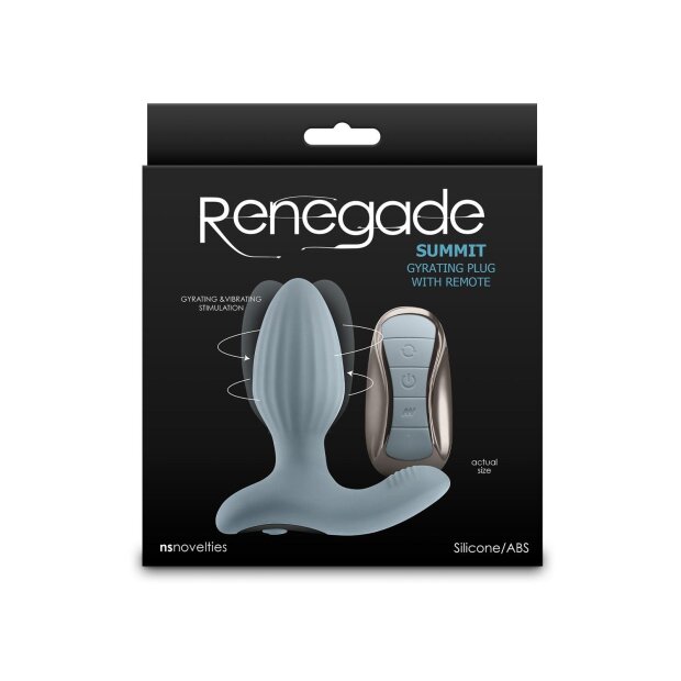 NS Novelties Renegade Summit Plug Anal Vibrant Gris Ø 3,9 cm