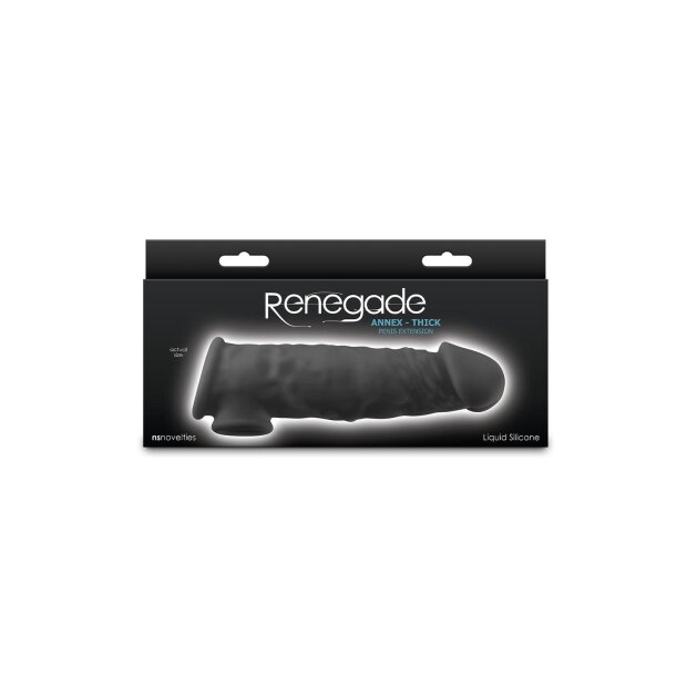 Ns Novelties Renegade Annex Gaine de Pénis Noir 18,6 cm Ø 4,3 cm