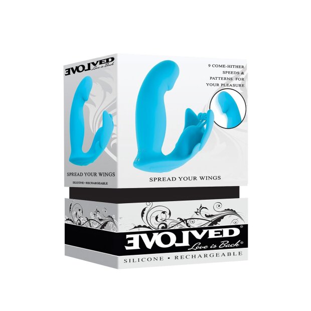 Evolved Spread Your Wings Vibrator Blau 12,6 cm ⌀ 3,5 cm