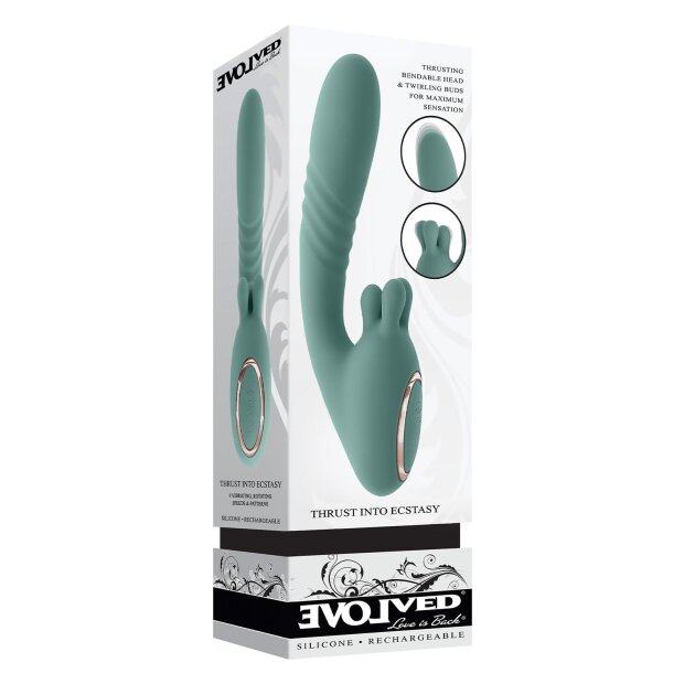 Evolved Thrust Into Ecstasy Vibrator Türkis 21 cm ⌀ 4,5 cm