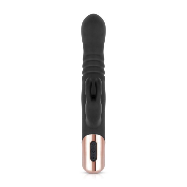 Rosy Gold Rabbit Vibrator Schwarz 24 cm ⌀ 4,1 cm