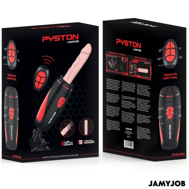 JAMYJOB Pyston Base Automatic Masturbator With Remote Control Dildo