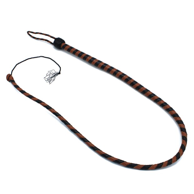 Kiotos Leather Whip Black & Brown 140 cm
