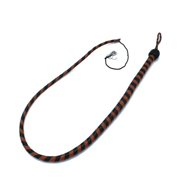 Kiotos Leather Whip Black & Brown 140 cm