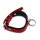 Kiotos Leather Collar with O-Ring Black Red