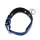 Kiotos Leather Collar with O-Ring Black Blue