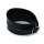 Kiotos High-Neck Leather Collar with Zipper Black