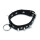 Kiotos Leather Collar with Spikes and O-Ring Black
