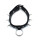 Kiotos Leather Collar with Spikes and O-Ring Black