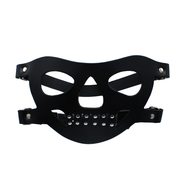 Kiotos Black Leather Face Muzzle the Bane