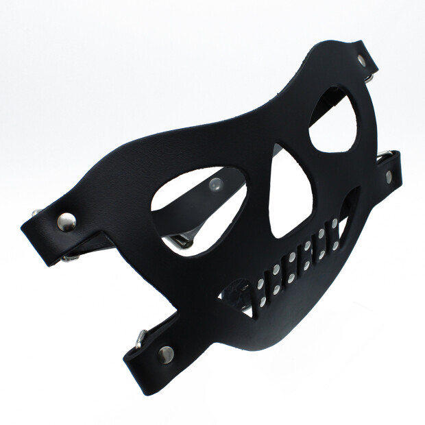 Kiotos Black Leather Face Muzzle the Bane