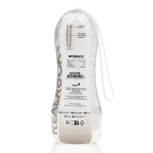 RealRock Easy Rider - Textured Masturbator - Transparent