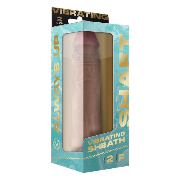 Shaft Vibrating Sheath Pine Penishülle Beige 22,3 cm ⌀ 4,8 cm