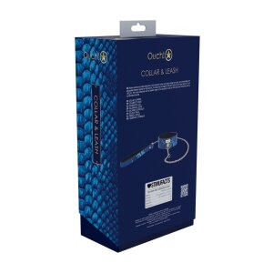 Florence Collection Collar with Leash Blue