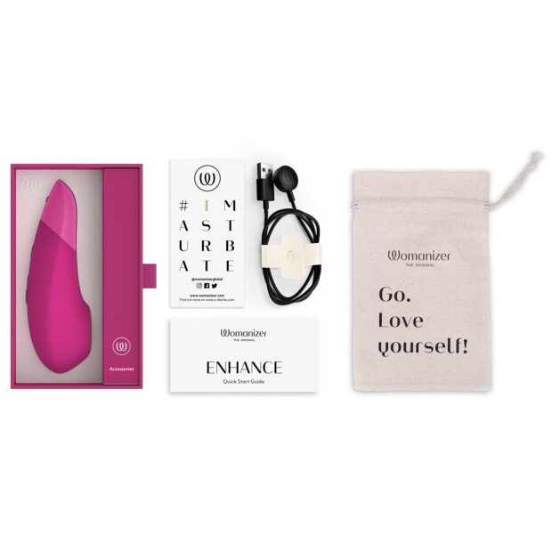 Womanizer Enhance Druckwellen-Vibrator Pink 15,8 cm