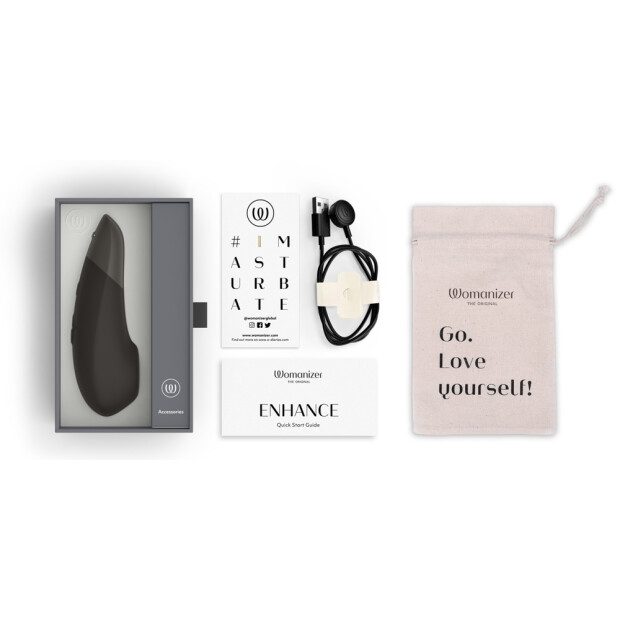Womanizer Enhance Druckwellen Vibrator Schwarz 15,8 cm