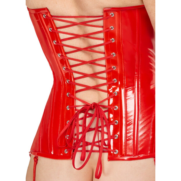 Black Level Vinyl Corset red M